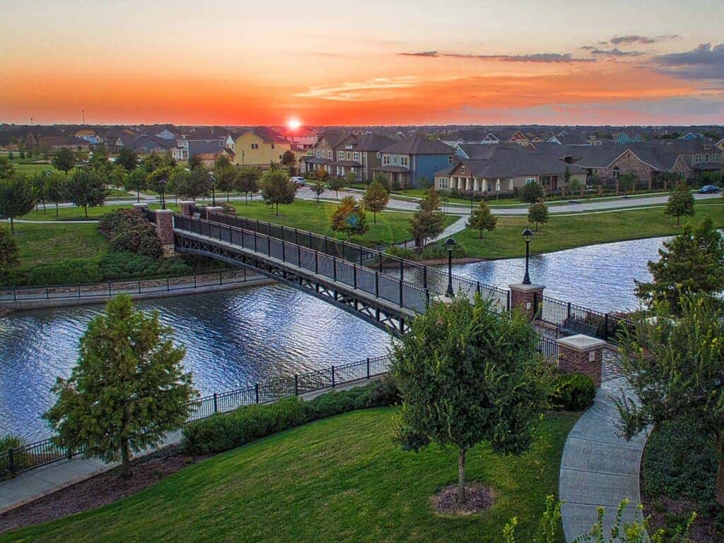 The Woodlands Texas master-planned community at sunset — 2026 relocation guide