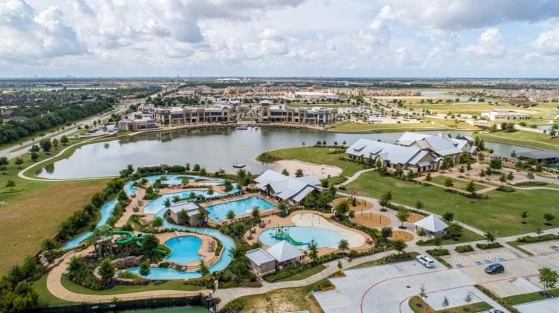 Master-planned community lake in Cypress TX — Bridgeland vs Towne Lake